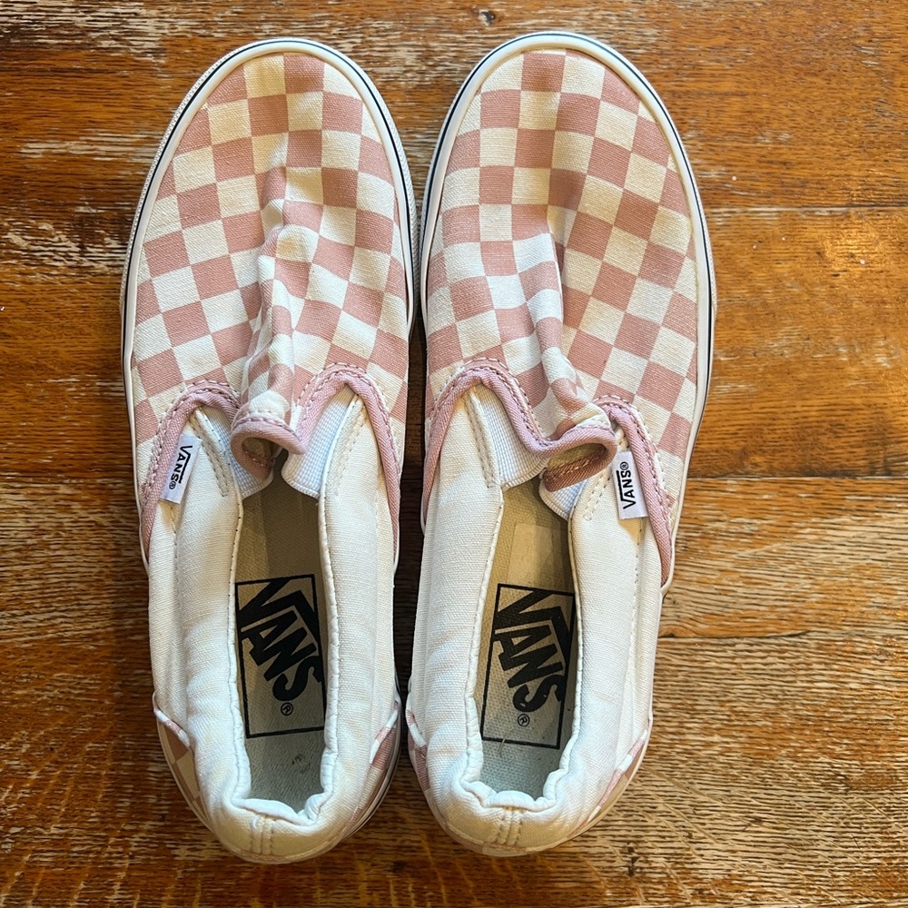 Vans Slip-On Checkerboard Skate Shoe - Foxglove / White | size 7